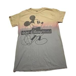🏰 Disney Parks Mickey Mouse T-Shirt Small – Walt Disney World Dip Dye Tee